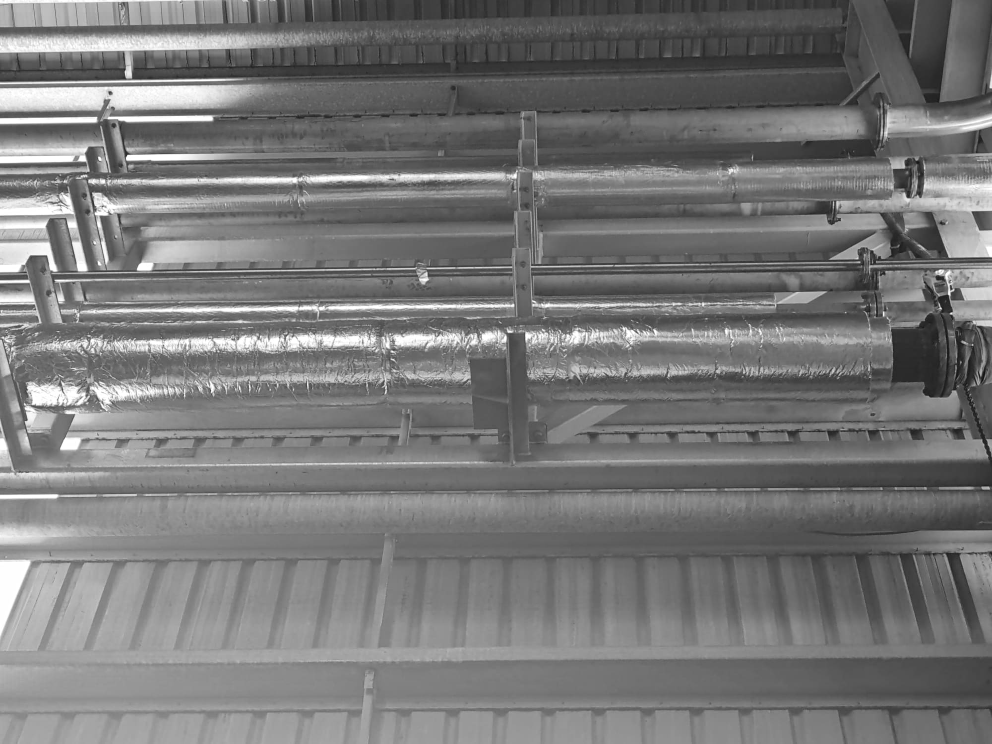 Pipe work inside DDG4 shed